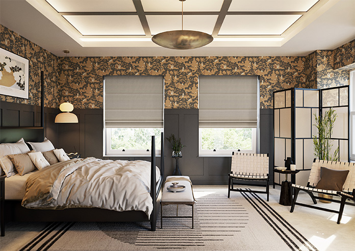 Akoya Faux Silk, Lustre Tarnished Grey - Twist&Fit Roman Blind - Image 8